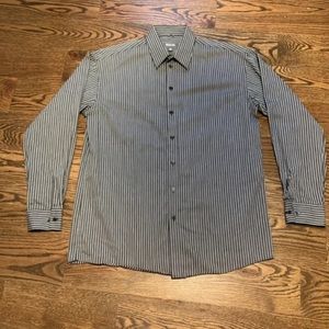 Kenneth Cole Reaction Men's Button Up Dress Shirt Long Sleeve Large L, 16 34-35